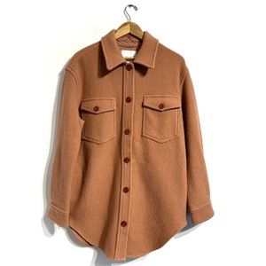 Aritzia Wilfred Free The Ganna Shirt jacket Buenos Aires merino wool shacket